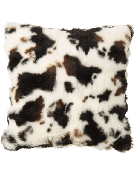 Coussin effet peau de vache marron 45x45 cm Locorotondo