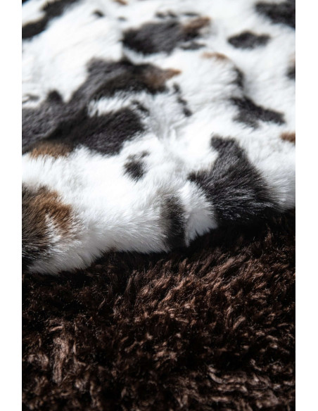 Plaid effet peau de vache marron 130x180 cm Locorotondo