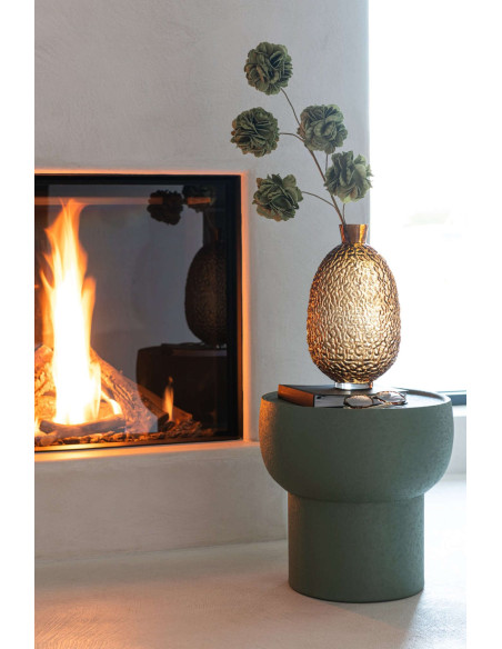 Table d’appoint ronde vert olive 41,5 cm Bobbio