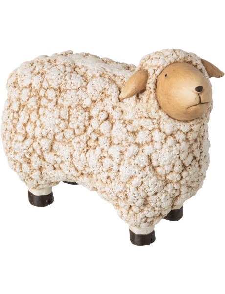 Statue mouton de jardin en magnésium beige 35,5 cm Oloron