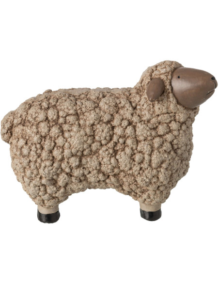 Statue mouton de jardin en magnésium marron 35,5 cm Oloron