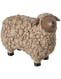 Statue mouton de jardin en magnésium marron 35,5 cm Oloron