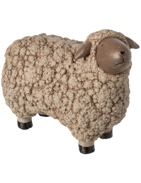 Statue mouton de jardin en magnésium marron 35,5 cm Oloron