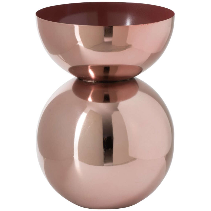 Vase boule en métal cuivre brillant...