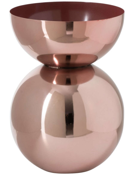 Vase boule en métal cuivre brillant 29,5 cm Dinant
