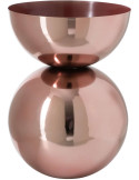 Grand vase boule en métal cuivre brillant 43 cm Dinant