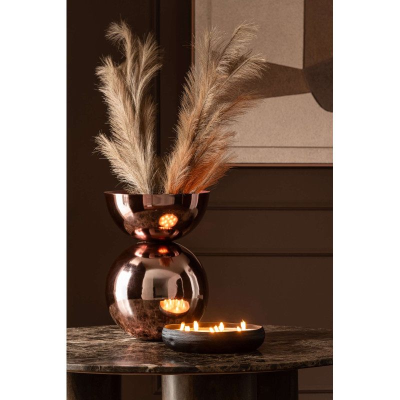 Grand vase boule en métal cuivre...