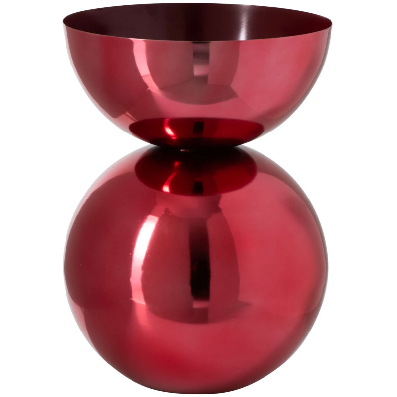 Grand vase boule rouge brillant en...