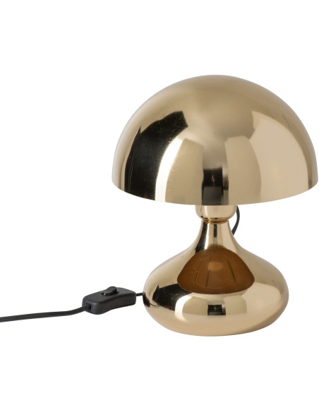 Lampe champignon dorée en métal 26 cm Dinant