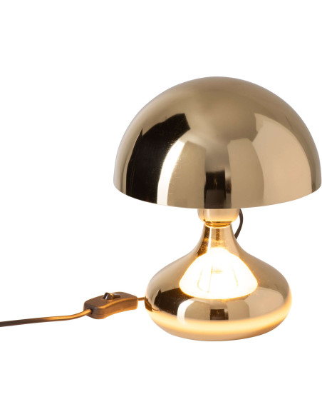 Lampe champignon dorée en métal 26 cm Dinant