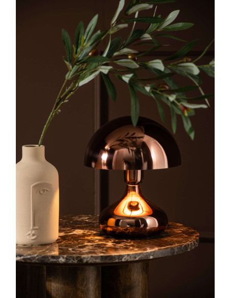 Lampe champignon cuivrée en métal 26 cm Dinant