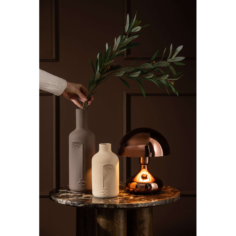 Lampe champignon cuivrée en métal 26...