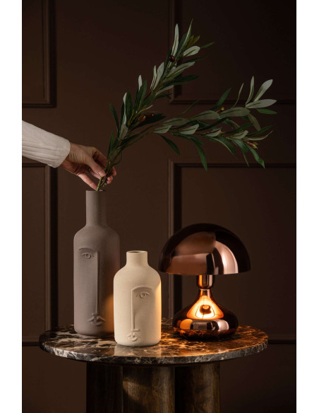 Lampe champignon cuivrée en métal 26 cm Dinant