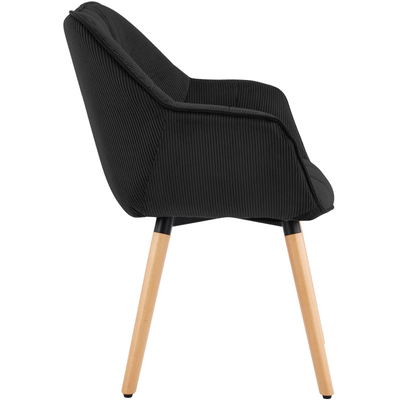 Chaise de salle à manger noire en...