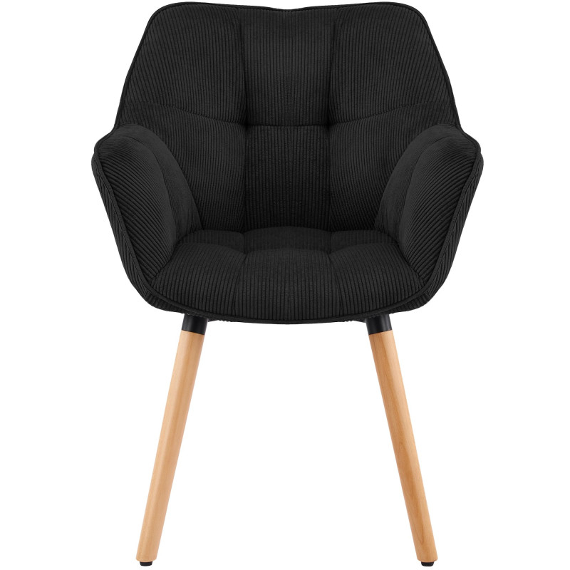 Chaise de salle à manger noire en...