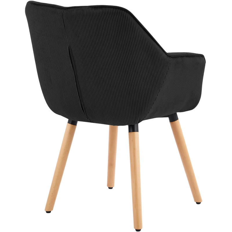 Chaise de salle à manger noire en...