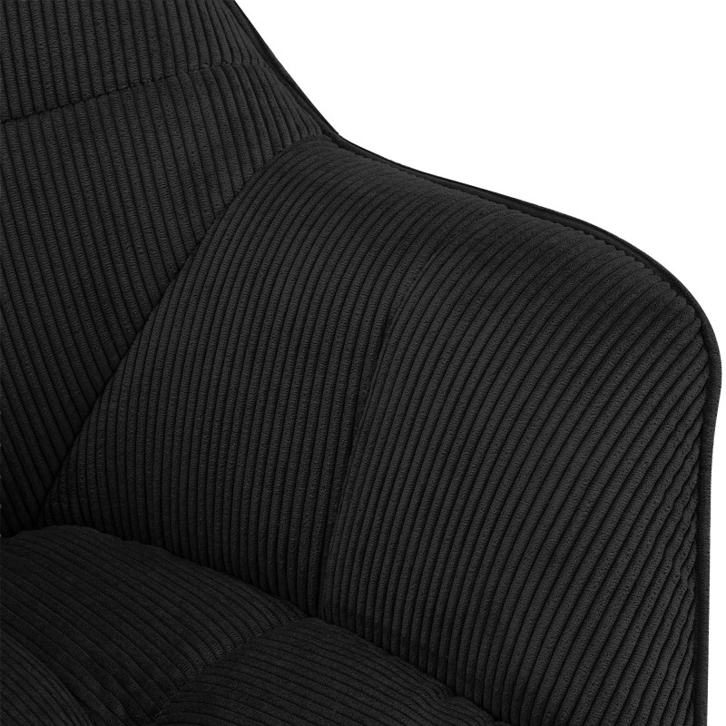 Chaise de salle à manger noire en...
