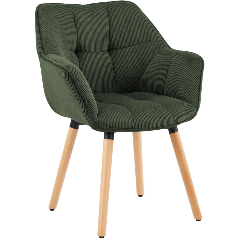 Chaise de salle à manger vert kaki en...