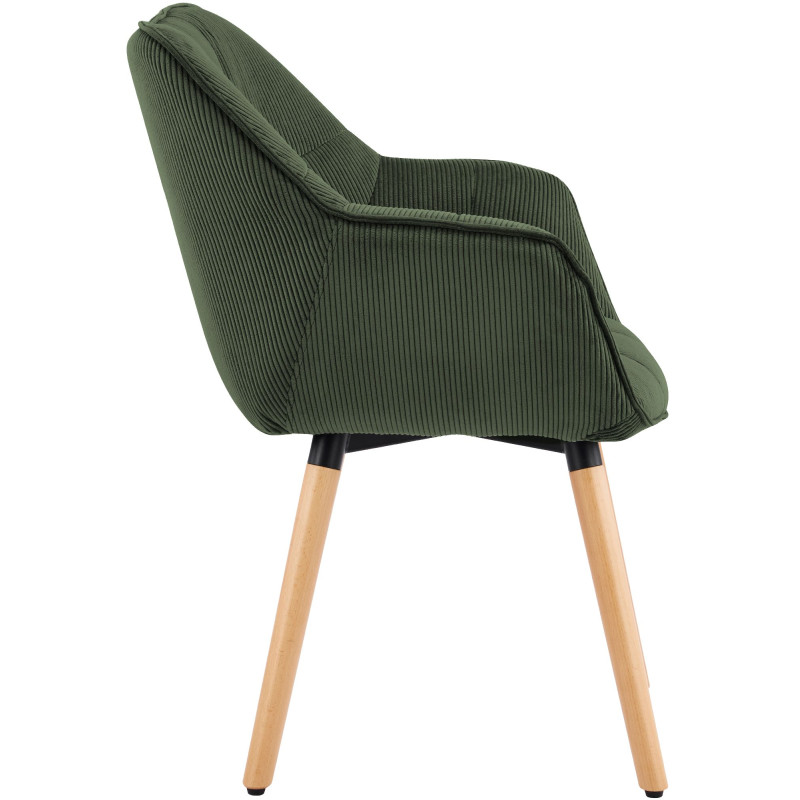 Chaise de salle à manger vert kaki en...