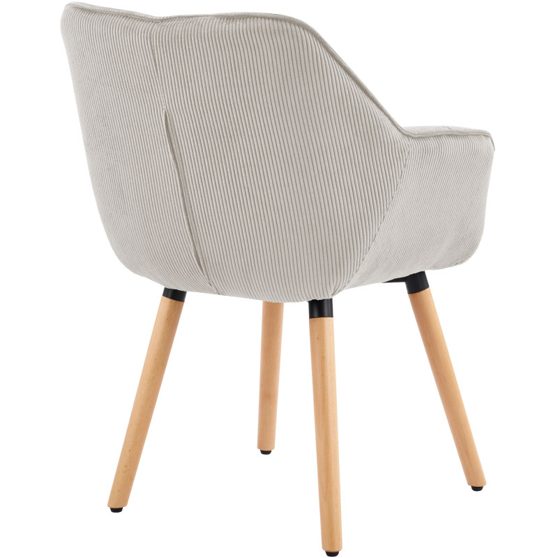 Chaise de salle à manger crème en...