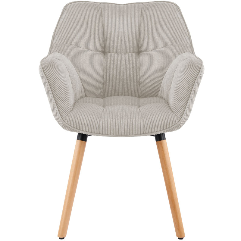 Chaise de salle à manger crème en...