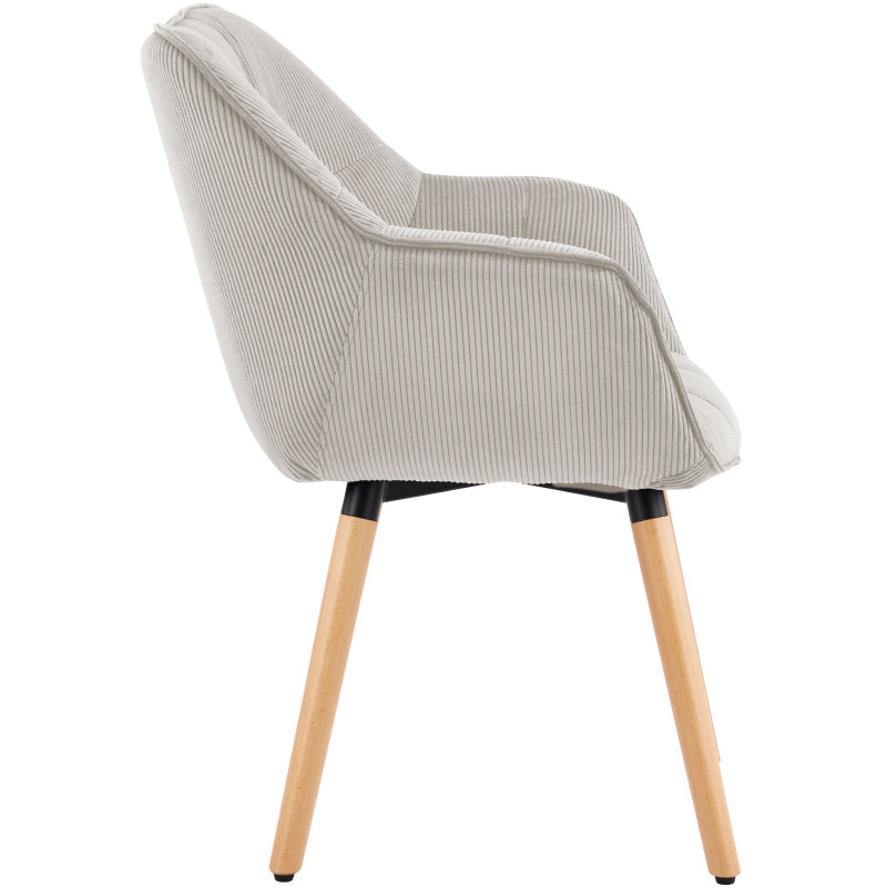 Chaise de salle à manger crème en...