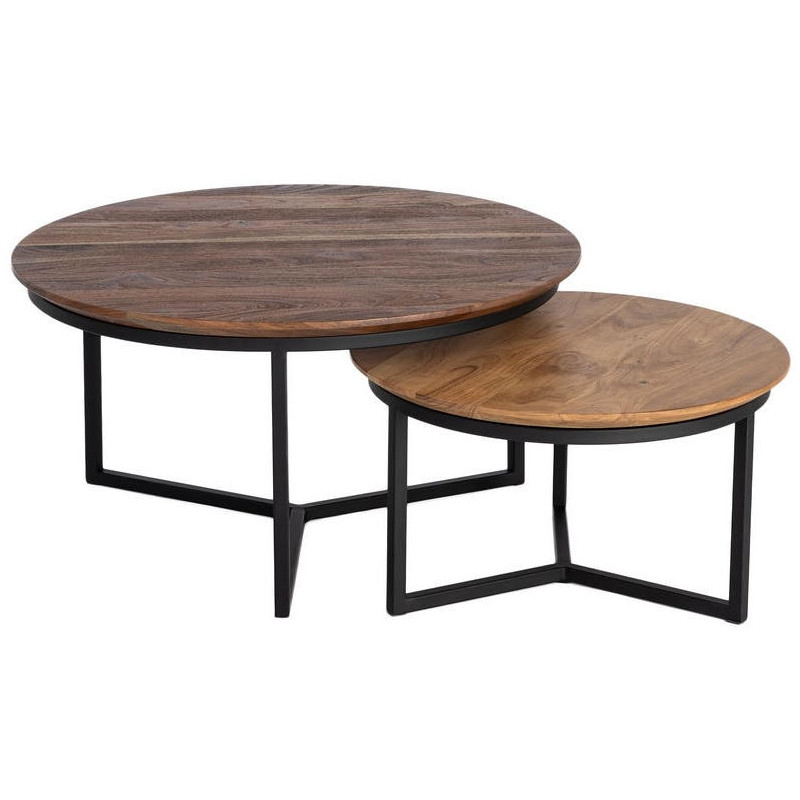 Lot de 2 tables basses gigognes...
