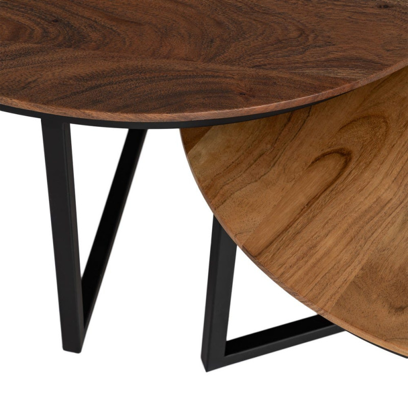 Lot de 2 tables basses gigognes...