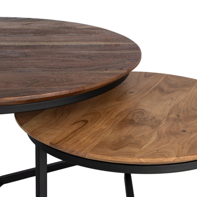 Lot de 2 tables basses gigognes...