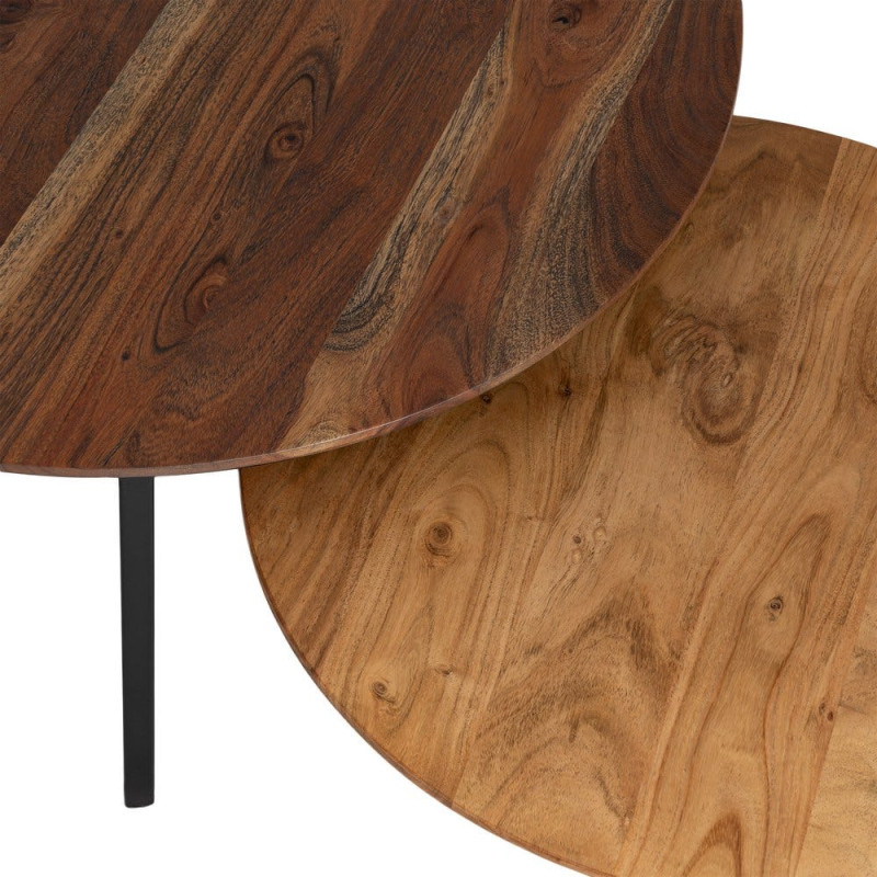Lot de 2 tables basses gigognes...