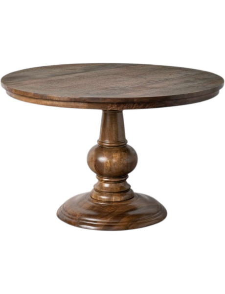 Table à manger ronde en manguier massif 120 cm Montalcino