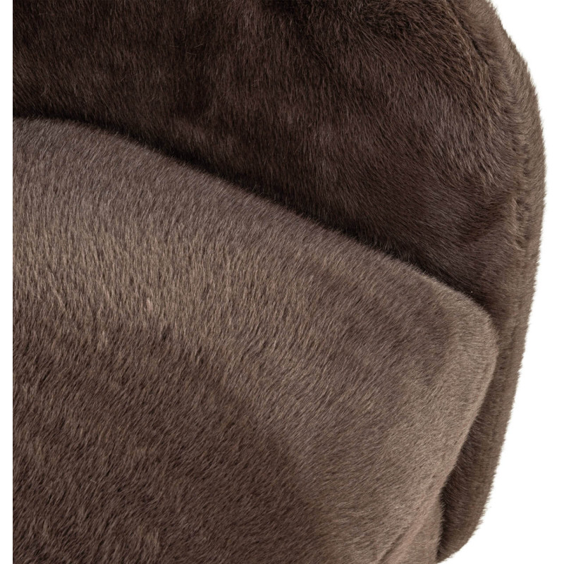 Fauteuil lounge pivotant marron...