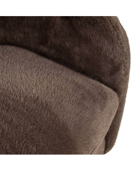 Fauteuil lounge pivotant marron chocolat Colmar