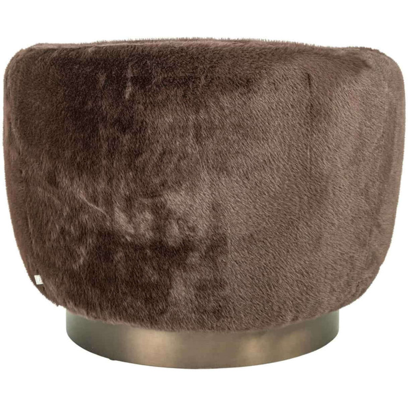 Fauteuil lounge pivotant marron...