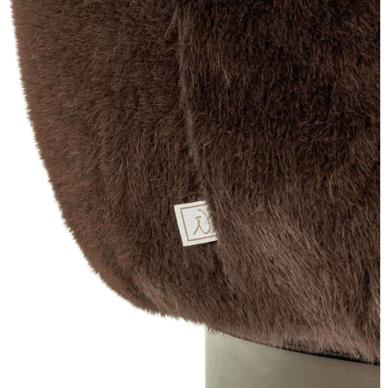 Fauteuil lounge pivotant marron...