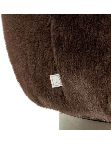 Fauteuil lounge pivotant marron chocolat Colmar