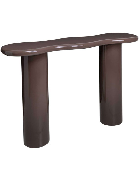 Console d’entrée marron brillante 120 cm Cordelia