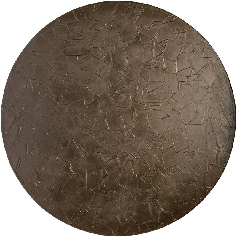 Décoration murale ronde bronze relief...