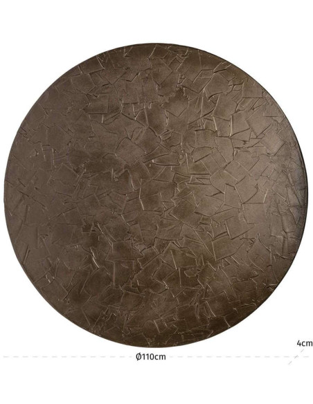 Décoration murale ronde bronze relief 110 cm Diga