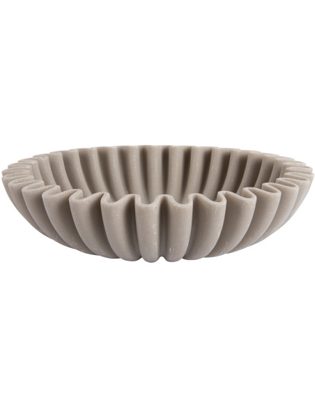 Coupe décorative ondulée gris grège 30 cm Wave