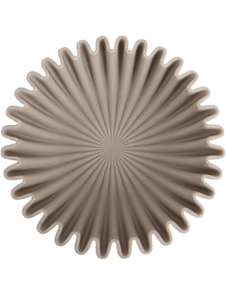 Coupe décorative ondulée gris grège 30 cm Wave