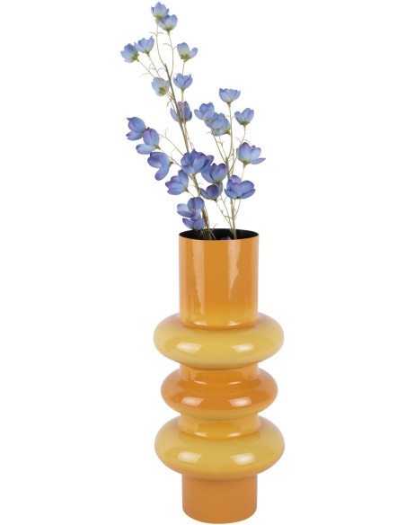 Vase design en métal jaune ocre 37 cm Grato