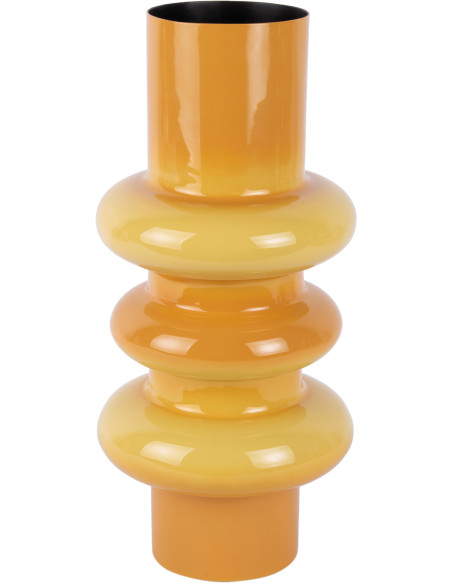 Vase design en métal jaune ocre 37 cm Grato
