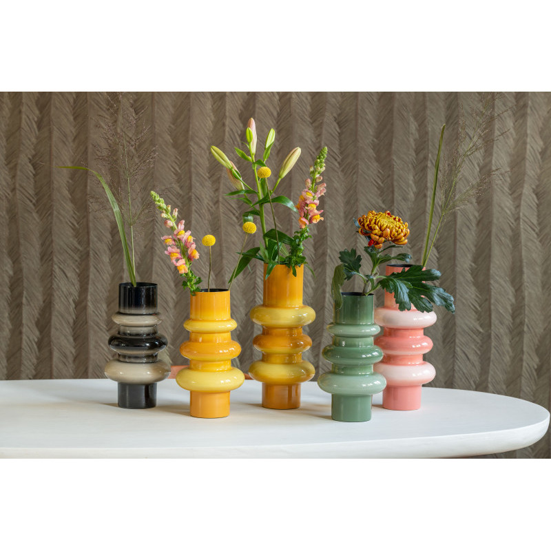 Vase design en métal rose 37 cm Grato