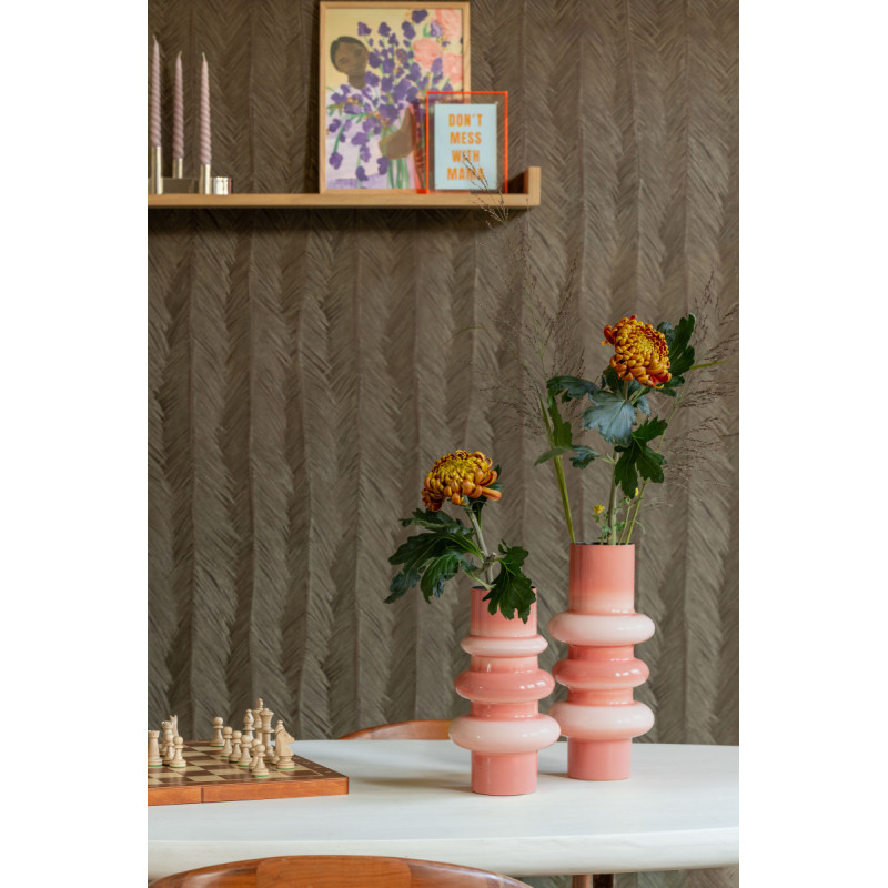Vase design en métal rose 37 cm Grato