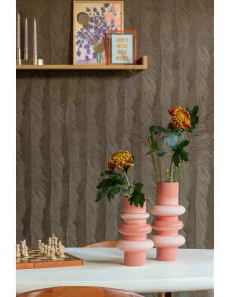 Vase design en métal rose 37 cm Grato