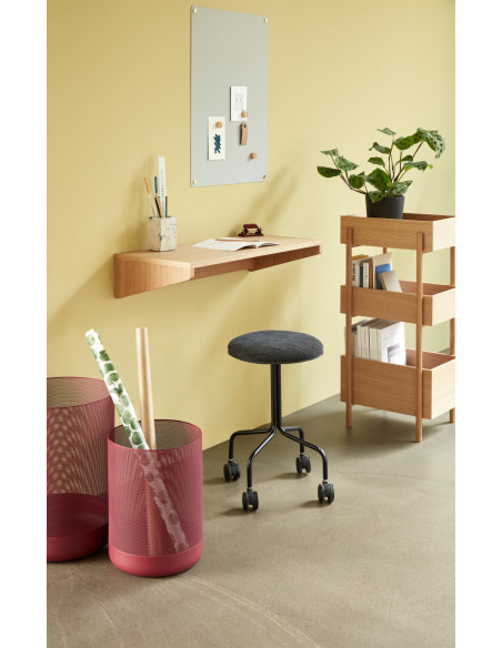 Bureau mural placage chêne naturel 80x35x15 cm Folk