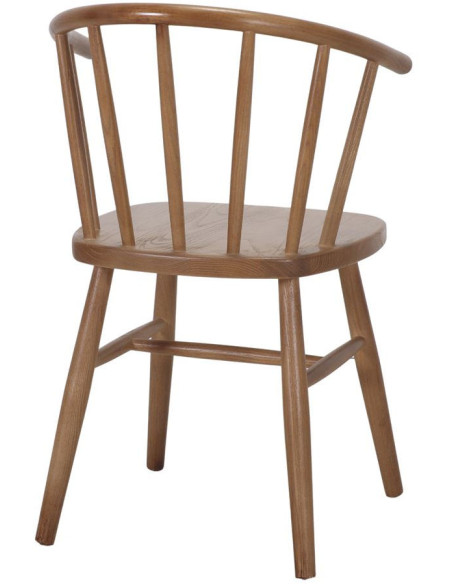 Chaise Windsor bois d’orme naturel avec accoudoirs 53x50x82 cm Alnwick