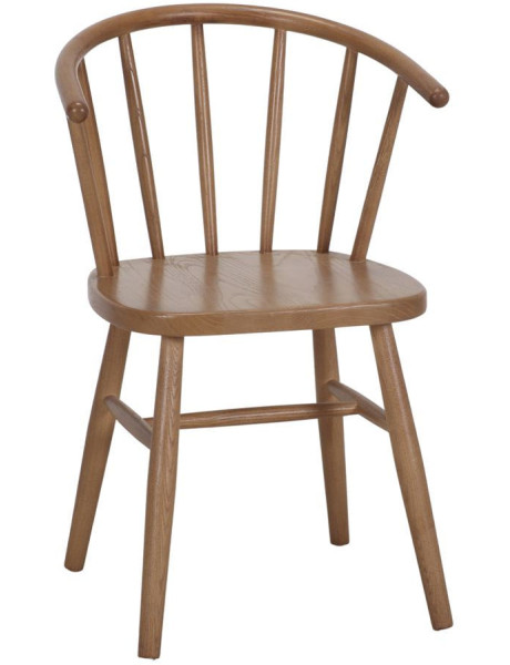 Chaise Windsor bois d’orme naturel avec accoudoirs...