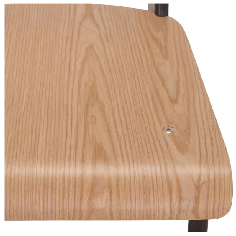 Chaise bois naturel et métal noir...